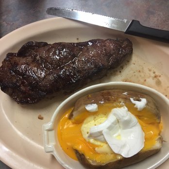 Old Crow BBQ - Steak night. NY strip with baked potato. - Barbeque Near Me - Umatilla, Florida Old Crow BBQ - Steak night. NY strip with baked potato. - Barbeque Near Me - Umatilla, Florida
