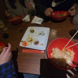 Ninja Mongolian Hibachi Grill - Regular bowls and sushi rolls