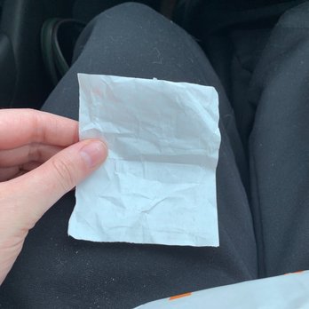 Popeyes Louisiana Kitchen - Here is a picture of the "receipt" after having our debit card for over 5 minutes. - Fast Food Near Me - Akron, Ohio