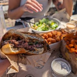 Lowry Beer Garden - Santa Fe burger