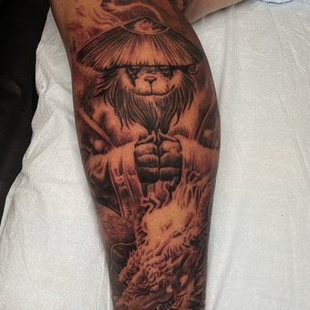 Time Flies Tattoo - Our version of kung fu panda - Tattoo Near Me - Dallas, Texas