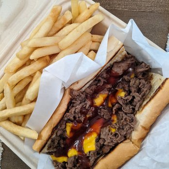 Hoagy Steak - Monster sized BBQ hoagy steak sandwich. YUM. - Sandwiches Near Me - San Leandro, California