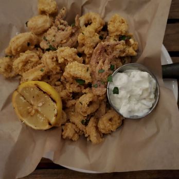 Rowe Bar - Corn meal crusted calamari $14 - Cocktail Bars Near Me - Saint Pete Beach, Florida Rowe Bar - Corn meal crusted calamari $14 - Cocktail Bars Near Me - Saint Pete Beach, Florida