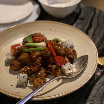 Mott 32 - Gulu Pork (Sweet and Sour Pork) - coated with Aged Black Vinegar and served with Dragonfruit - Chinese Near Me - Las Vegas, Nevada Mott 32 - Gulu Pork (Sweet and Sour Pork) - coated with Aged Black Vinegar and served with Dragonfruit - Chinese Near Me - Las Vegas, Nevada