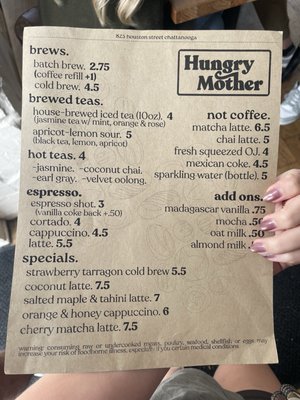 Menu photo 1 Hungry Mother Chattanooga, TN