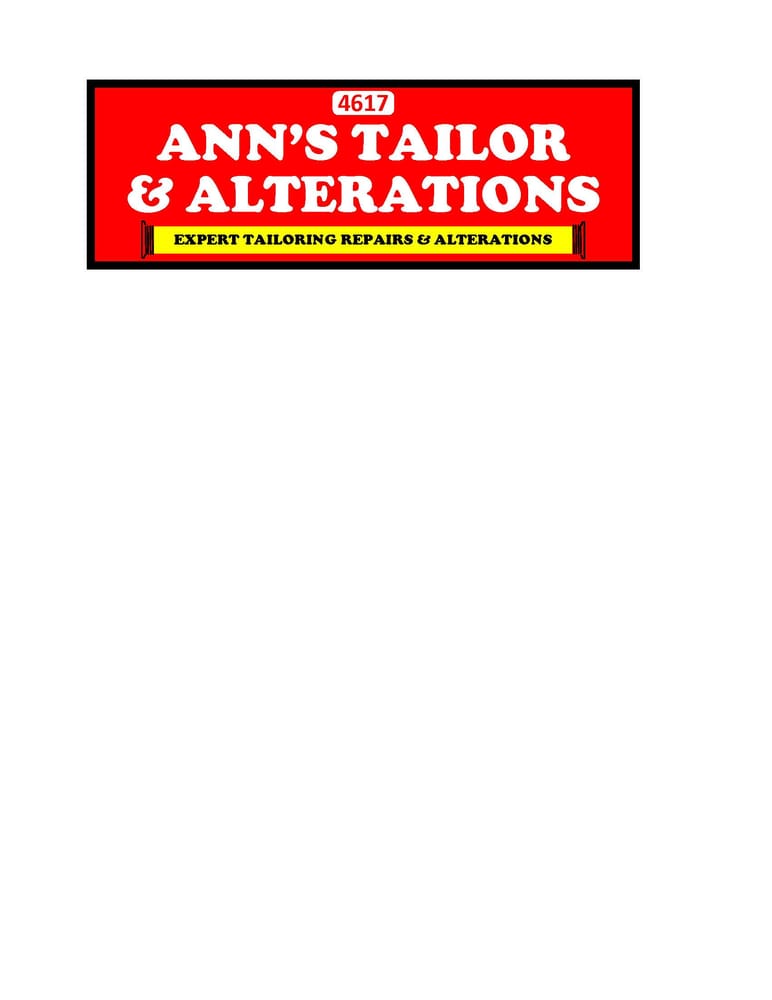ANN’S TAILOR & DRY CLEANER AND ALTERATIONS Updated August 2024 4617