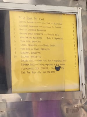 Menu photo 6 Banh Mi Cart New York, NY