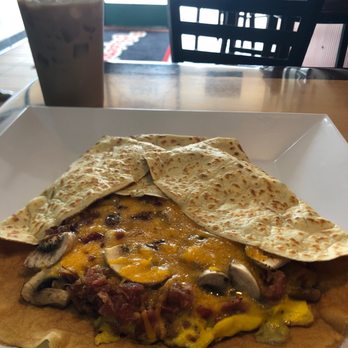 The Creperie - Bacon, egg and cheese with mushrooms - Creperies Near Me - Turlock, California The Creperie - Bacon, egg and cheese with mushrooms - Creperies Near Me - Turlock, California