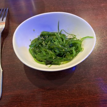 Oishi Sushi - Seaweed Salad appetizer (minus a few bites) - Japanese Near Me - Libertyville, Illinois Oishi Sushi - Seaweed Salad appetizer (minus a few bites) - Japanese Near Me - Libertyville, Illinois