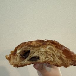 Cross section chocolate croissant Cross section chocolate croissant