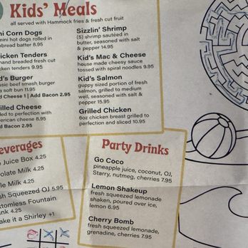Crooked Hammock Brewery - Kid's menu - New American Near Me - North Myrtle Beach, South Carolina
