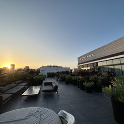 Equinox Century City - Outside patio at sunset