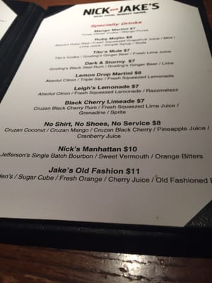 Menu photo 6 Nick and Jake's Parkville, MO Menu photo 6 Nick and Jake's Parkville, MO