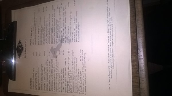 Menu photo 1 Il Gusto Ristorante Belfast, BFS