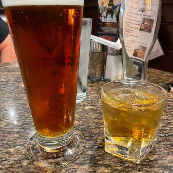 BJ's Restaurant & Brewhouse - Beer and Crown royal on the rocks - American Near Me - Concord, California
