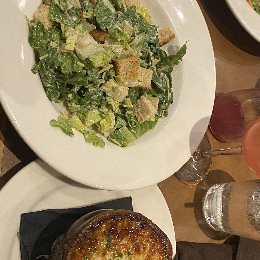 Brick Restaurant - Salad and French onion soup - New American Near Me - Jacksonville, Florida Brick Restaurant - Salad and French onion soup - New American Near Me - Jacksonville, Florida