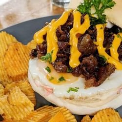Tamper Coffee & Brunch - Sisig burger