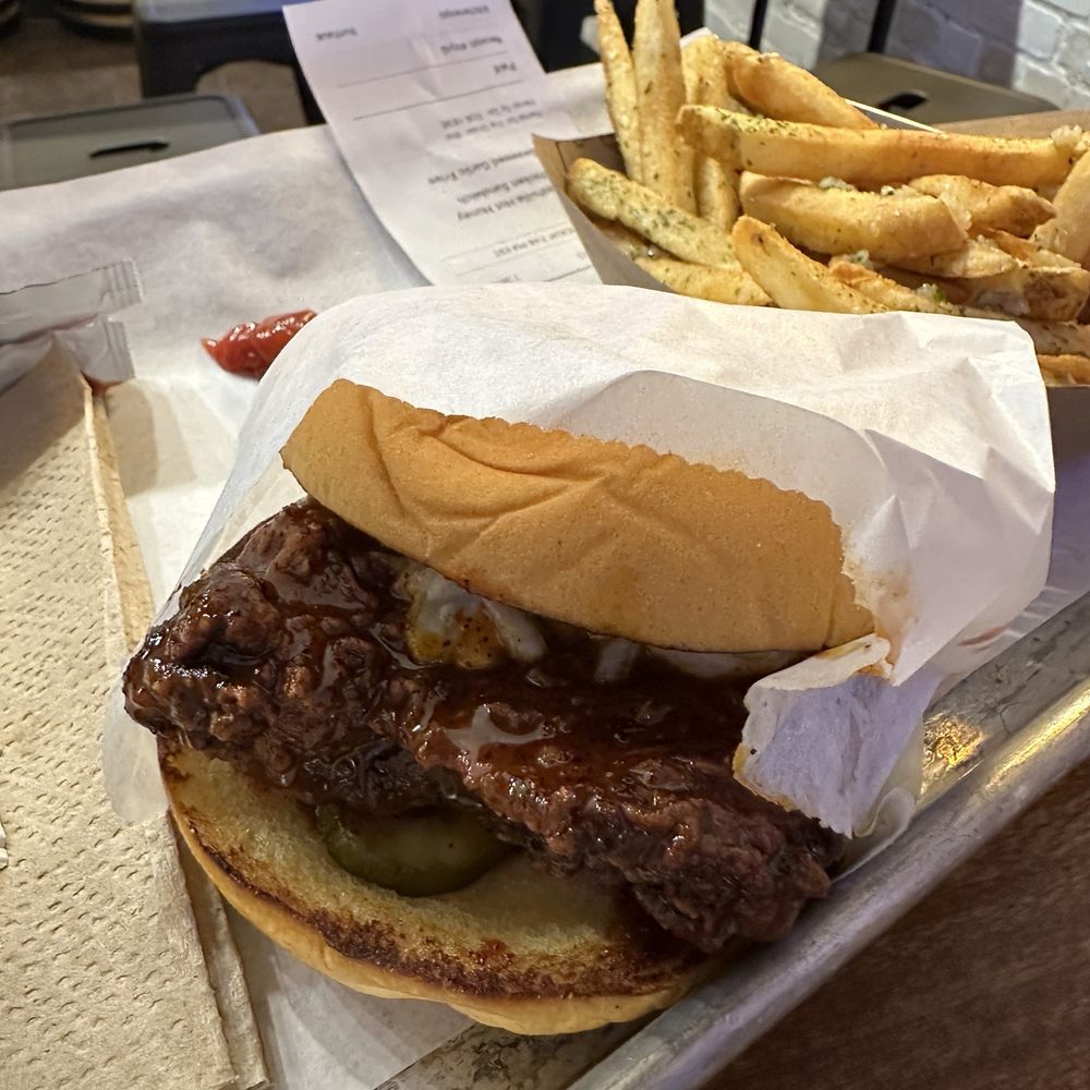 Bun Haus - Nashville Hot Honey Chicken Sandwich - Burgers Near Me - New York, New York Bun Haus - Nashville Hot Honey Chicken Sandwich - Burgers Near Me - New York, New York