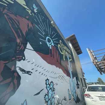 Summer Moon Coffee - Mural on the side of - Coffee & Tea Near Me - San Antonio, Texas