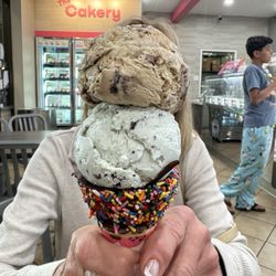 Jamoca® Almond Fudge, Mint Chocolate Chip Sprinkle cone!