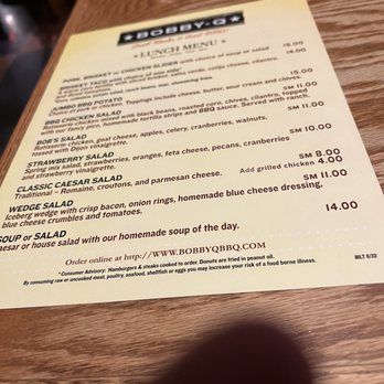 Bobby Q - The menu - Barbeque Near Me - Phoenix, Arizona