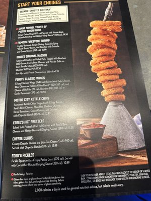 Menu photo 2 Ford's Garage Boynton Beach Boynton Beach, FL