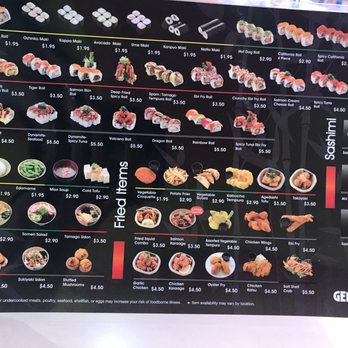 Genki Sushi - Menu (08/28/17) - Sushi Bars Near Me - Honolulu, Hawaii Genki Sushi - Menu (08/28/17) - Sushi Bars Near Me - Honolulu, Hawaii