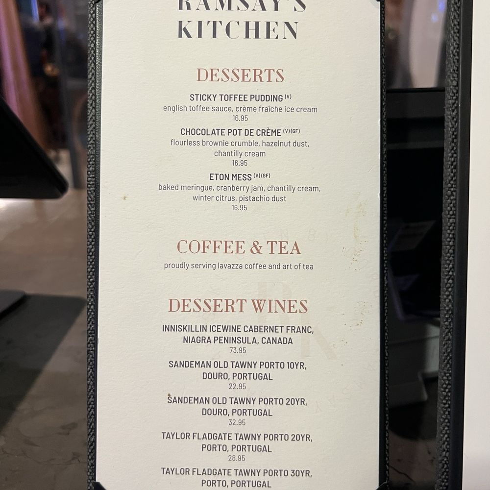 Ramsay's Kitchen - 2/3/24 Menu - New American Near Me - Las Vegas, Nevada Ramsay's Kitchen - 2/3/24 Menu - New American Near Me - Las Vegas, Nevada