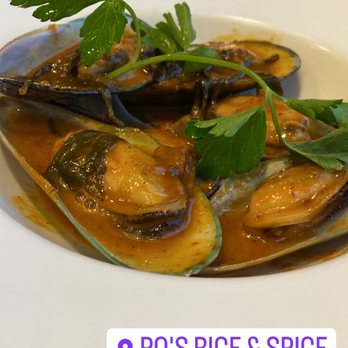 Po's Rice and Spice - Spicy Mussels with Thai Basil & Chili - Thai Near Me - East Hampton, Connecticut Po's Rice and Spice - Spicy Mussels with Thai Basil & Chili - Thai Near Me - East Hampton, Connecticut