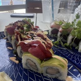 Jon the 2nd roll (sub tuna on top) & The Bay roll. Jon the 2nd roll (sub tuna on top) & The Bay roll.