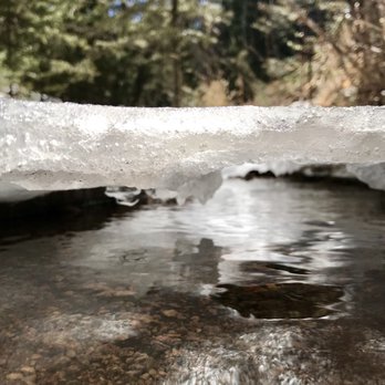 St. Mary's Falls - Iced over creek - Hiking Near Me