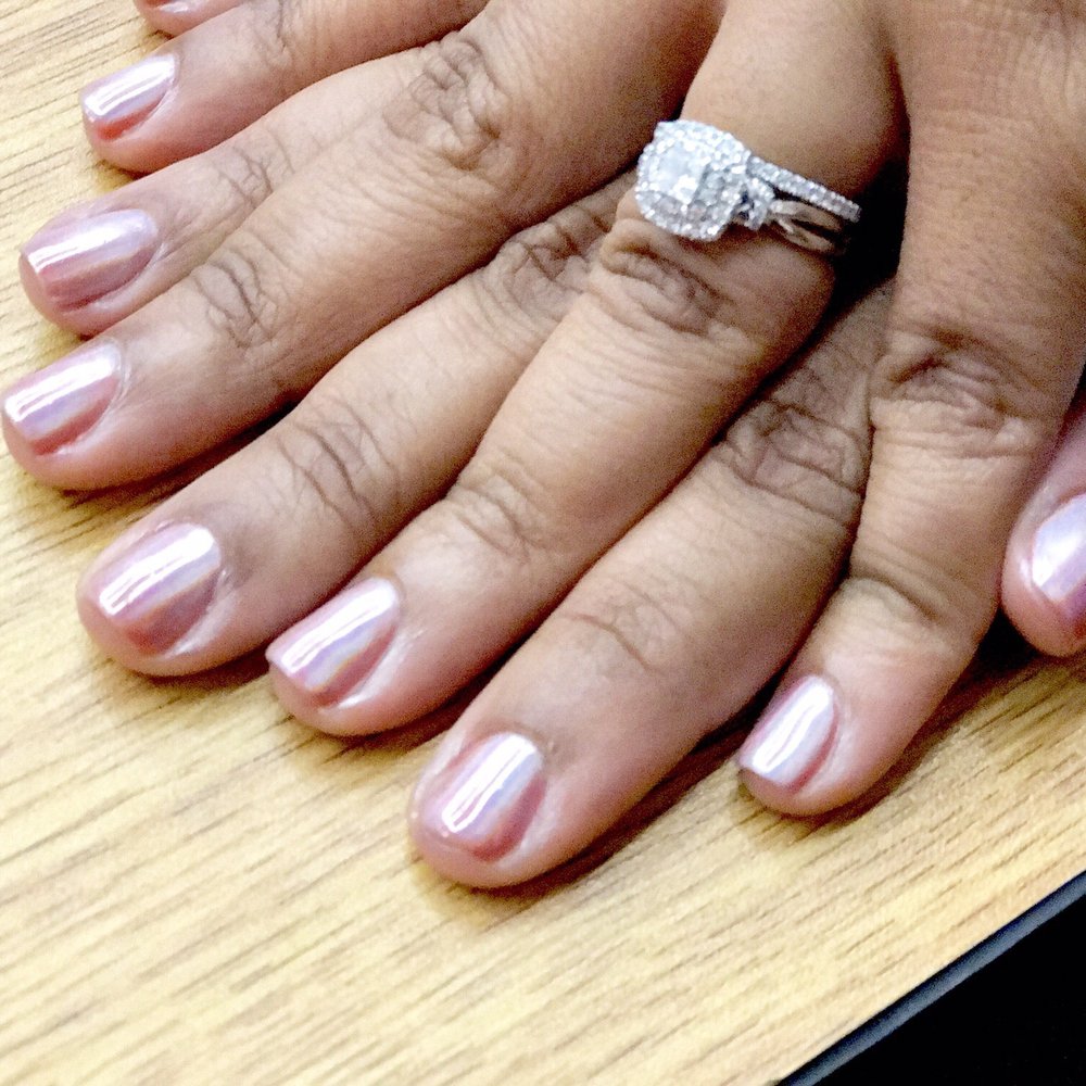 Luxury Nail Lounge - Hologram Chrome polish with Orange done by Chino!! Love them!! - Nail Salons Near Me - Altamonte Springs, Florida Luxury Nail Lounge - Hologram Chrome polish with Orange done by Chino!! Love them!! - Nail Salons Near Me - Altamonte Springs, Florida