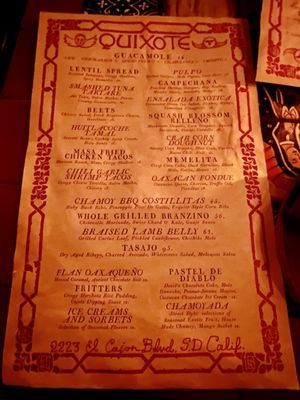 Menu photo 2 Quixote San Diego, CA Menu photo 2 Quixote San Diego, CA