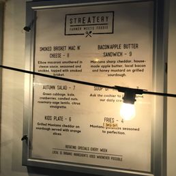 a menu on a wall a menu on a wall