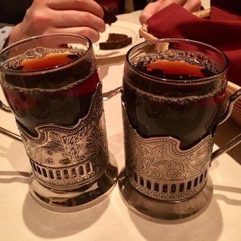Russian Tea Time - Their famous Darjeeling-Black Currant tea on nice glasses - Russian Near Me - Chicago, Illinois Russian Tea Time - Their famous Darjeeling-Black Currant tea on nice glasses - Russian Near Me - Chicago, Illinois