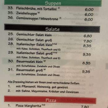 Pizzeria Sole D'Oro - Drinks Menu - Pizza Near Me - Pfungstadt, HE