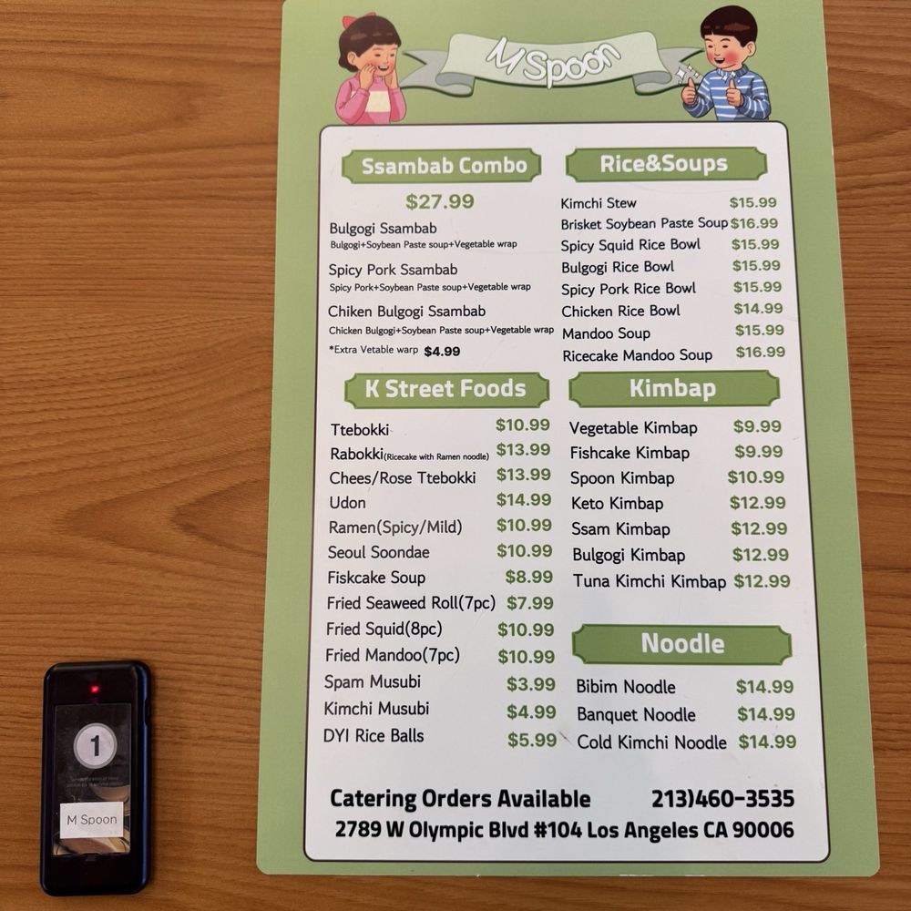 Updated menu - they also have popcorn chicken which is not listed