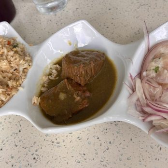 La Perla - From Combo menu: seafood fried rice, Seco de Res and ceviche. $20 and nice size portions. - Seafood Near Me - Weston, Florida La Perla - From Combo menu: seafood fried rice, Seco de Res and ceviche. $20 and nice size portions. - Seafood Near Me - Weston, Florida