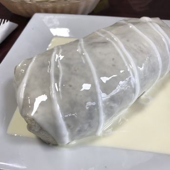 2 Spicy Burritos - Roasted pork burrito with queso (extra $2) - Be prepared to be embarrassed b/c it's SOO HUGE and smothered - Tex-Mex Near Me - Lawrenceville, Georgia