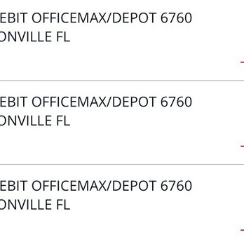Officemax - My bank statement where it took out the 11.00 that the employee told me was only preauthrization - Office Equipment Near Me - Jacksonville, Florida Officemax - My bank statement where it took out the 11.00 that the employee told me was only preauthrization - Office Equipment Near Me - Jacksonville, Florida