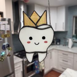 Big M Art Glass & Studio - A stained glass tooth I made with the excellent selection of glass
