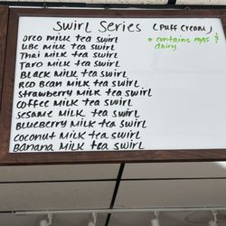 HoneyBoba - Swirl Series Menu