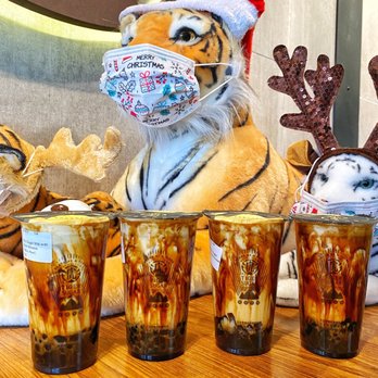 Tiger Sugar - Buy 3 Drinks get a $1 Black Sugar Coffee Jelly Boba Milk - Bubble Tea Near Me - Carrollton, Texas Tiger Sugar - Buy 3 Drinks get a $1 Black Sugar Coffee Jelly Boba Milk - Bubble Tea Near Me - Carrollton, Texas