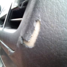 Milea Subaru - Damage to dashboard where airbag would be replaced - Car Dealers Near Me - Bronx, New York