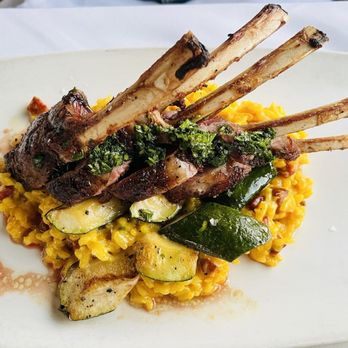 Bouchon - Chargrilled Rack of Lamb (Medium-Rare) - French Near Me - Santa Barbara, California Bouchon - Chargrilled Rack of Lamb (Medium-Rare) - French Near Me - Santa Barbara, California