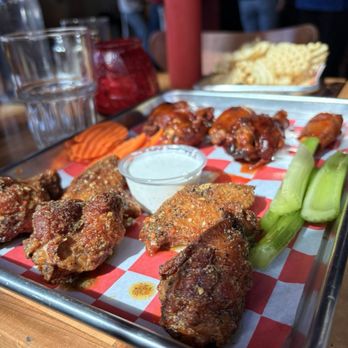 Bad Neighbors - Lemon pepper wings + hot honey wings - Cocktail Bars Near Me - Buffalo, New York Bad Neighbors - Lemon pepper wings + hot honey wings - Cocktail Bars Near Me - Buffalo, New York