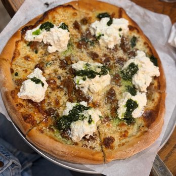 Noble Crust - Bianca pizza with sausage - Italian Near Me - St. Petersburg, Florida