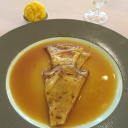 Bistroquet - Crêpe suzette et sorbet orange aux éclats d'orange confite