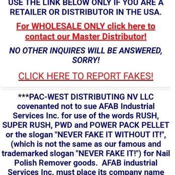 Exotic Zone Shop - Screen shot of neverfakeit.com,  stating how what Exotic zone sold me are fakes.  Notice "Bensalem PA" - Adult Shops Near Me - Gardena, California