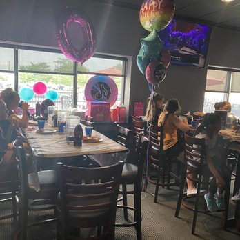 Lasertron - Our 2 party tables at Lasertron!  Honestly best tables of the house! Would request these tables again!! - Laser Tag Near Me - Amherst, New York